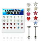 dacb36 straight barbells surgical steel 316l tongue