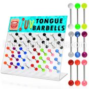 dacb55 straight barbells surgical steel 316l with acrylic parts tongue