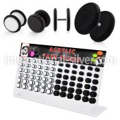 dacb89 cheaters  illusion plugs and tapers acrylic body jewelry belly button