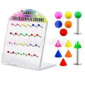 dacb97 labrets lip rings surgical steel 316l with acrylic parts labrets chin