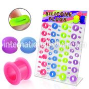 dapg33 tunnels gauges silicon body jewelry ear lobe