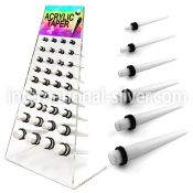 dapg46b tapers acrylic body jewelry ear lobe