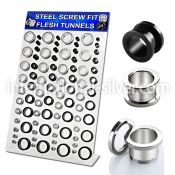 dapg52 tunnels gauges surgical steel 316l ear lobe