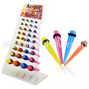 dapg70 tapers acrylic body jewelry ear lobe