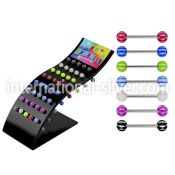 dbbchk straight barbells surgical steel 316l with acrylic parts tongue