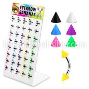 dbjmx12 micro curved barbells surgical steel 316l with acrylic parts eyebrow