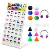 dbjmx14 horseshoes surgical steel 316l with acrylic parts belly button