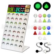 dbjmx4 spirals twisters surgical steel 316l with acrylic parts eyebrow