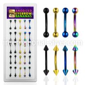 dbnem9 micro curved barbells anodized surgical steel 316l eyebrow