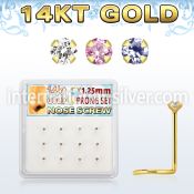 dgsc23 l shape nose studs gold nose