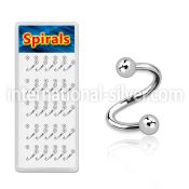 djspe2 spirals twisters surgical steel 316l eyebrow