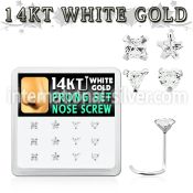dwsc13 l shape nose studs gold nose
