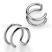 ecf fake illusion hoops surgical steel 316l belly button