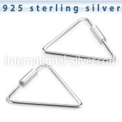 endt sterling silver endless ring hoop triangle shape design