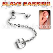 er246 fake illusion hoops surgical steel 316l belly button