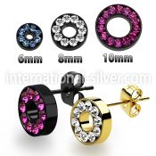 erftrdc cheaters  illusion plugs and tapers anodized surgical steel 316l ear lobe