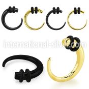 extsr tapers anodized surgical steel 316l ear lobe
