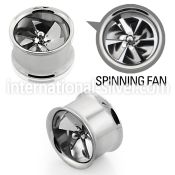ffan tunnels gauges surgical steel 316l ear lobe