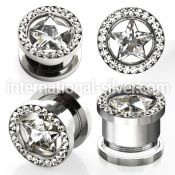 fszc tunnels gauges surgical steel 316l ear lobe