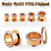 fttscpcr anodized surgical steel flesh tunnels ear lobe piercing