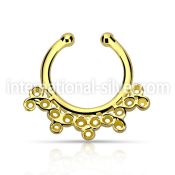 gpsepd5 fake illusion body jewelry silver 925 septum