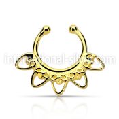 gpsepd6 fake illusion body jewelry silver 925 septum