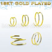 gpspr22 925 silver nose hoops nose  piercing