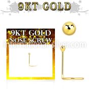 gscb9 l shape nose studs gold nose
