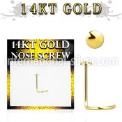gsrd l shape nose studs gold nose
