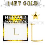 gsst l shape nose studs gold nose