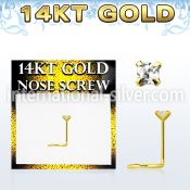 gszqm1 l shape nose studs gold nose