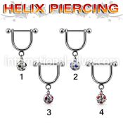 heuafr5 micro curved barbells surgical steel 316l helix