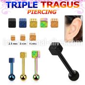 hextfd straight barbells anodized surgical steel 316l tragus