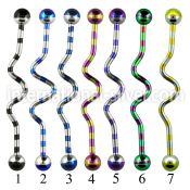 idat14 straight barbells anodized surgical steel 316l 