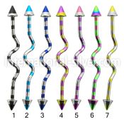 idatn14 straight barbells anodized surgical steel 316l 