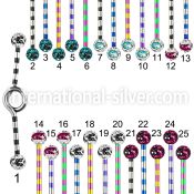 idbtfr5c straight barbells anodized surgical steel 316l 