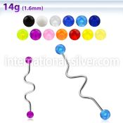 inavb5 straight barbells surgical steel 316l with acrylic parts 