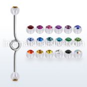 inbajb5 straight barbells surgical steel 316l with acrylic parts helix