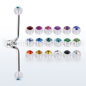 incajb5 straight barbells surgical steel 316l with acrylic parts helix