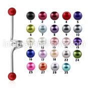 incpr5 straight barbells surgical steel 316l with acrylic parts 