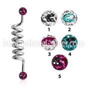 indfr5c straight barbells surgical steel 316l helix