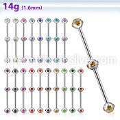 indsh17 straight barbells surgical steel 316l