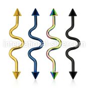 intacn5 straight barbells anodized surgical steel 316l 