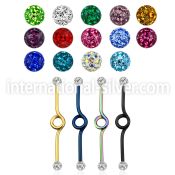 intbfr5 straight barbells anodized surgical steel 316l 