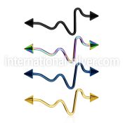 intecn5 straight barbells anodized surgical steel 316l 