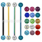 intfr5 straight barbells anodized surgical steel 316l 