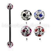 intfr5a straight barbells anodized surgical steel 316l 