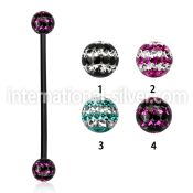 intfr5d straight barbells anodized surgical steel 316l 