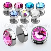 ipfb8 cheaters  illusion plugs and tapers surgical steel 316l ear lobe