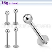 lbb3 labrets lip rings surgical steel 316l labrets chin